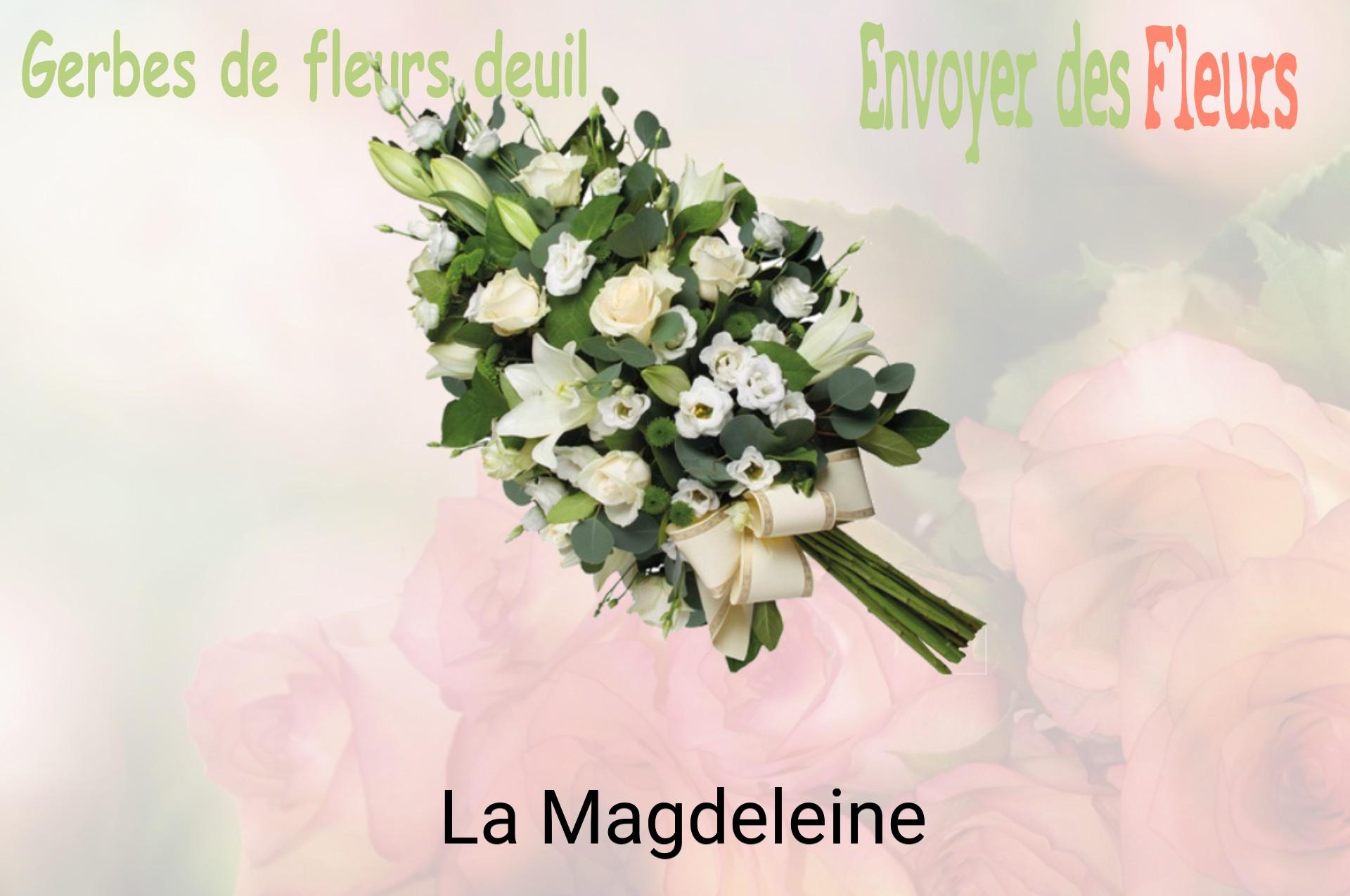 Gerbe de fleurs de deuil livrée à La Magdeleine